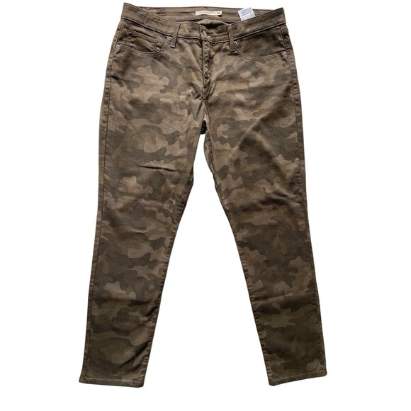 Levi's Womens 311 Shaping Skinny Jeans Size 18W Camo Print Stretch Tummy Control - Picture 1 of 14